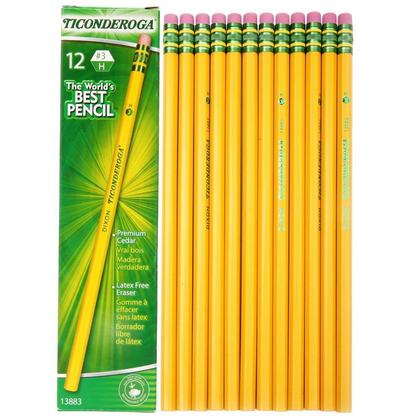 Personalized Ticonderoga Pencils - Custom Engraved - Back to School Supplies Set of 6, 12, or 48 World's Best Pencil for Students & Teachers