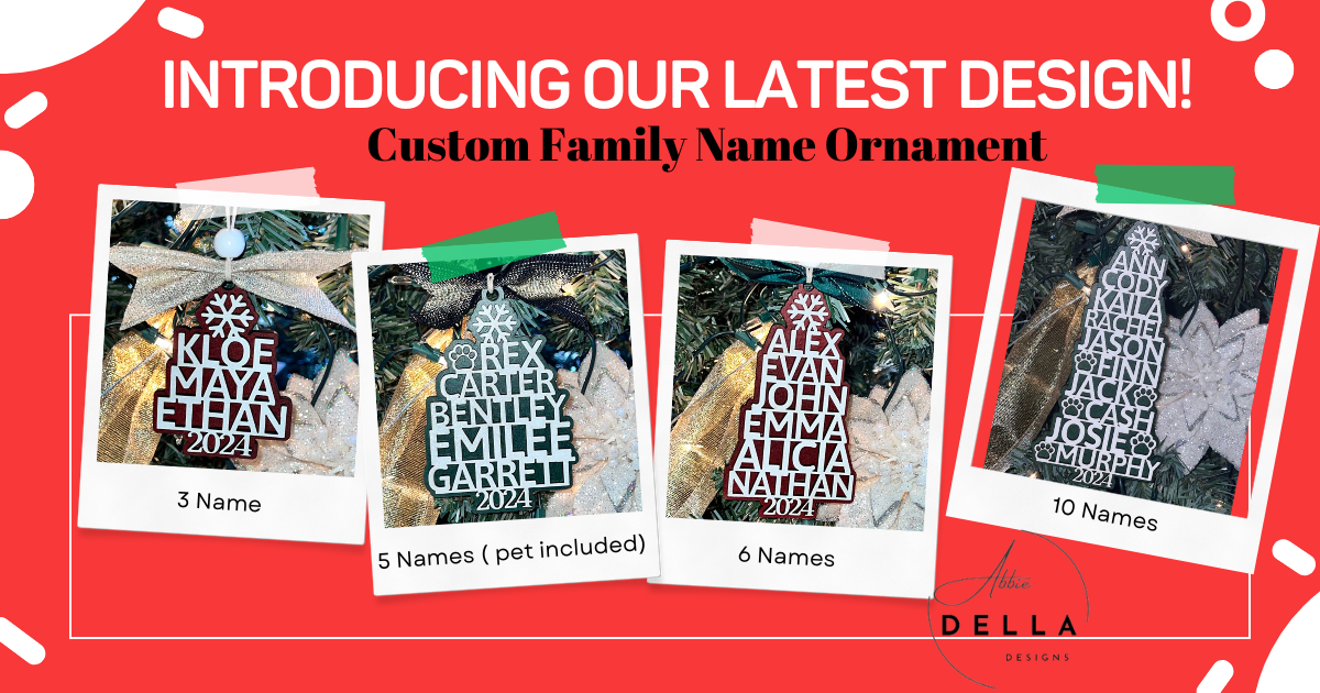 Custom 2-Layer Family Tree Ornament