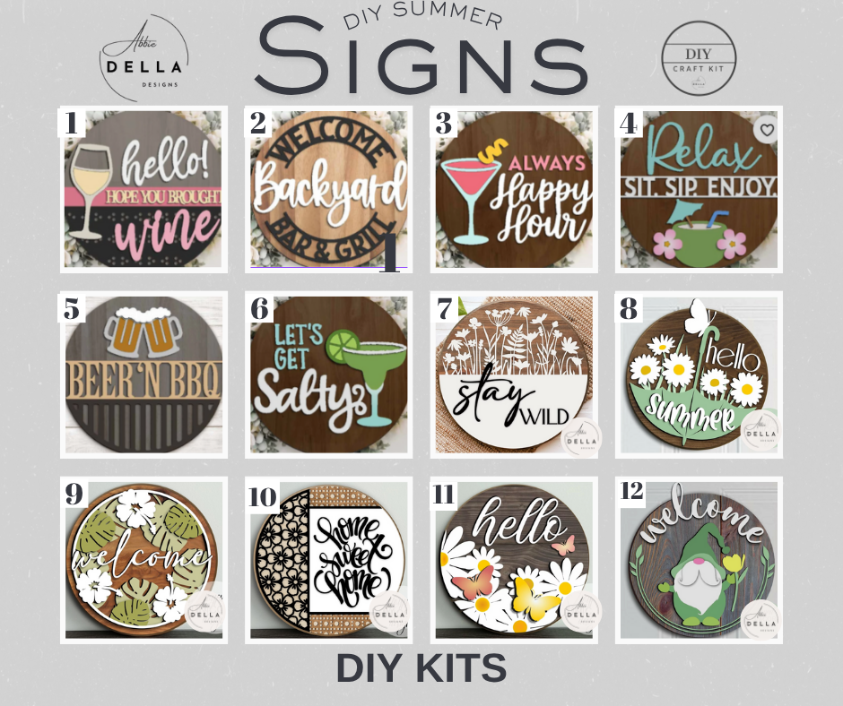 DIY KIT- Summer Round Sign