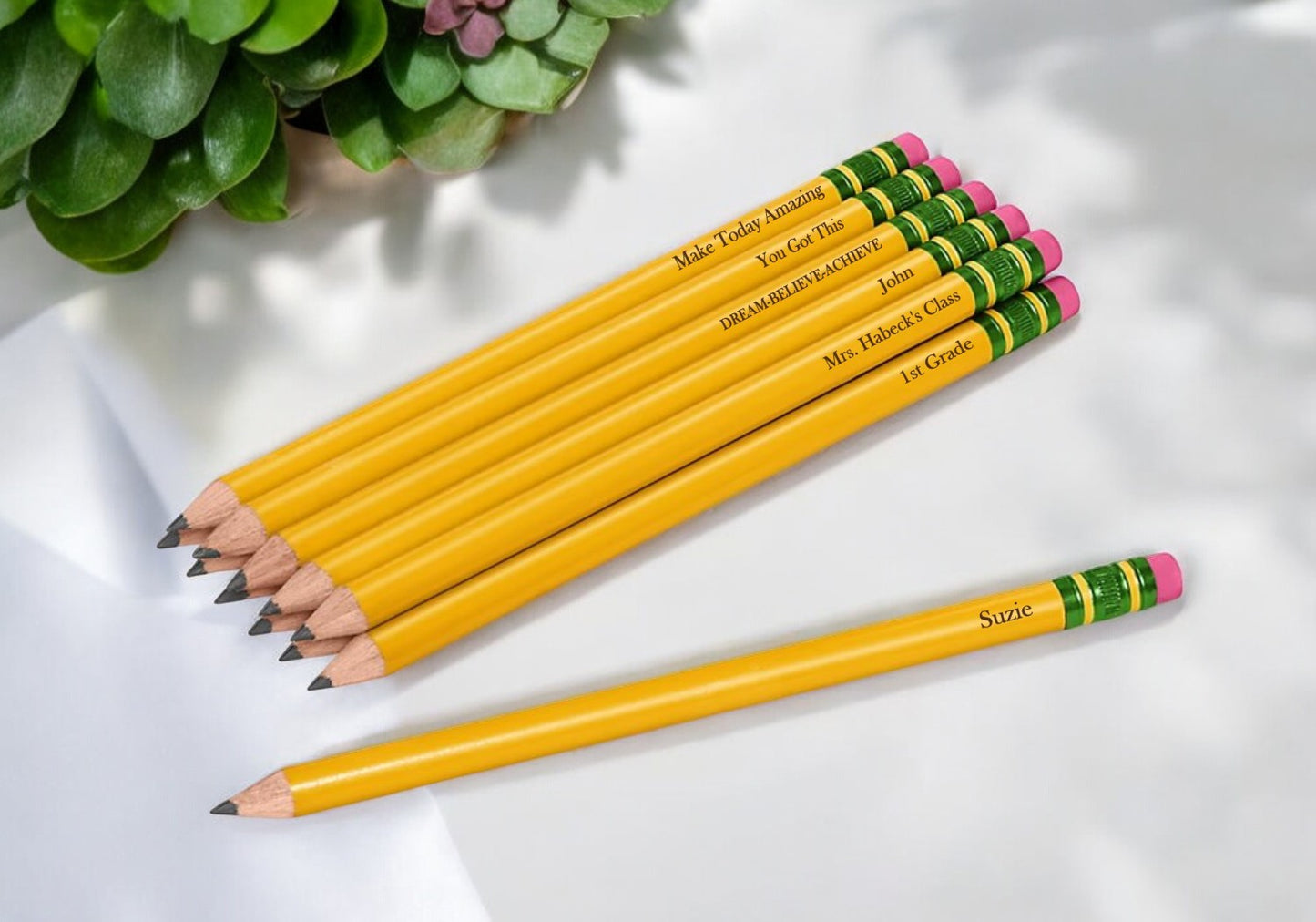 Personalized Ticonderoga Pencils - Custom Engraved - Back to School Supplies Set of 6, 12, or 48 World's Best Pencil for Students & Teachers